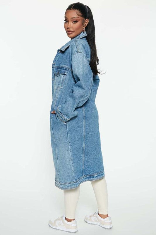 SEXY DENIM JACKET DRESS