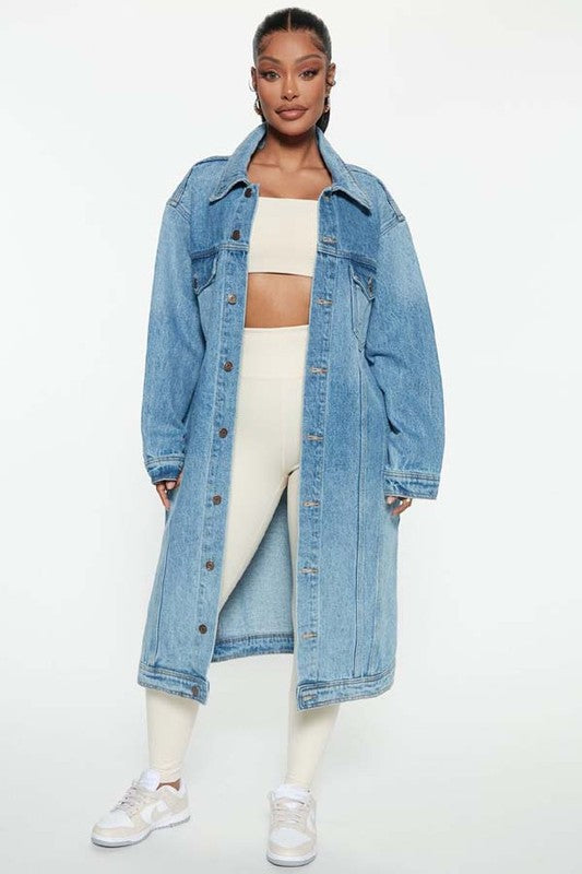 SEXY DENIM JACKET DRESS