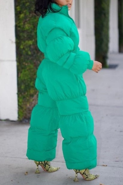 Green Puffy Set